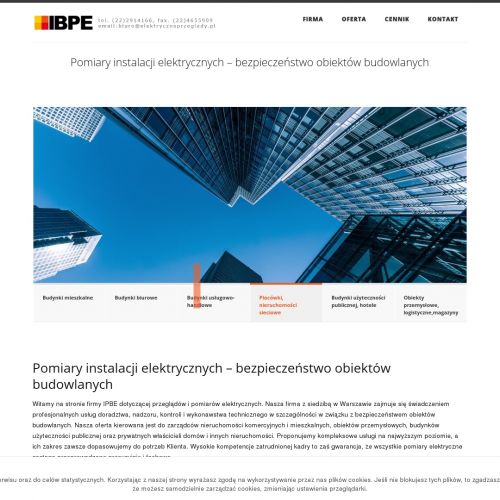 Badania termowizyjne instalacji elektrycznej - łódź