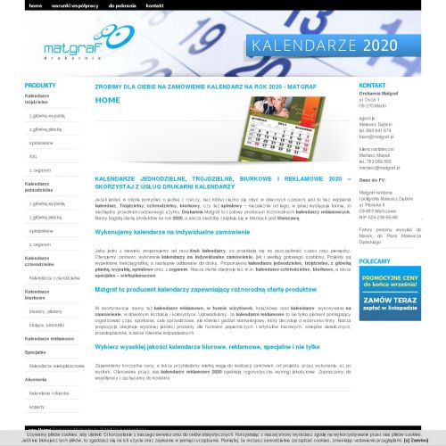 Poznań - kalendarze trójdzielne z zegarem