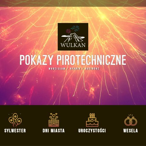 Pokazy fajerwerków na uroczystości śląsk - Racibórz