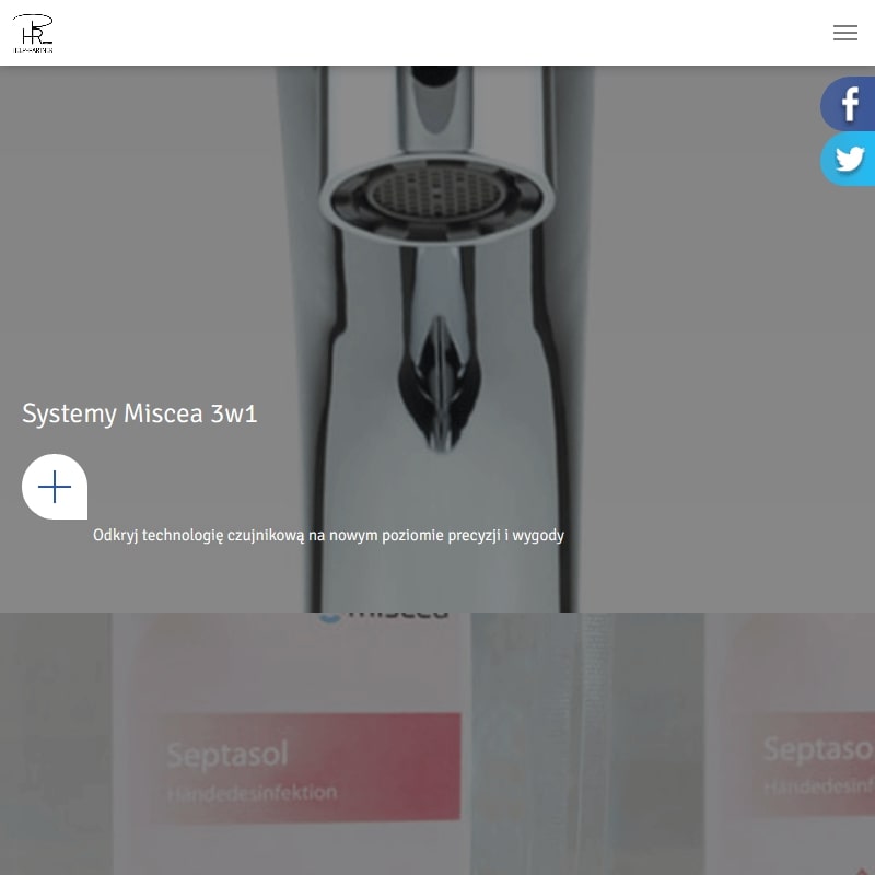 Kran bezdotykowy z dozownikiem