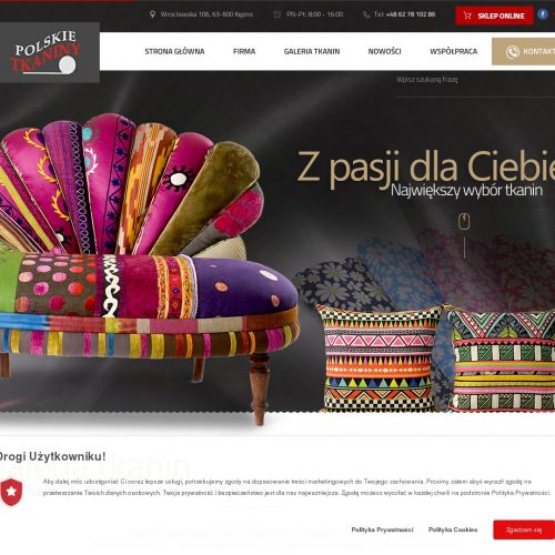 Tkaniny obiciowe kolorowe w Kępnie