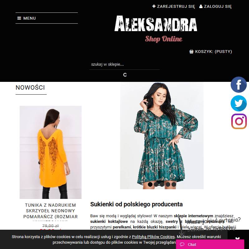 Modne ubrania damskie