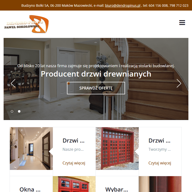 Drzwi drewniane zewnętrzne - Ostrołęka