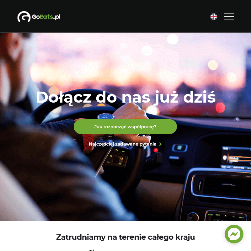 Olsztyn - dostawca uber eats
