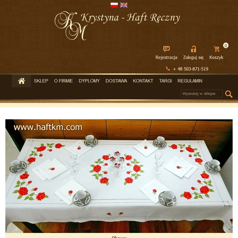 Serwetki ręcznie haftowane