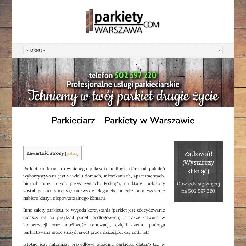 Parkieciarz w Warszawie